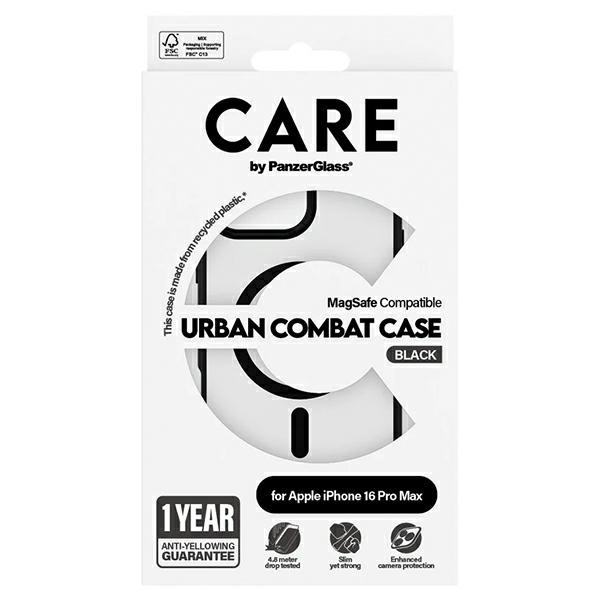 Etui CARE by PanzerGlass Flagship Urban Combat Case MagSafe do Apple iPhone 16 Pro Max czarny