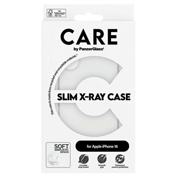 Etui CARE by PanzerGlass X-Ray Soft Basic Case do Apple iPhone 16 przezroczysty