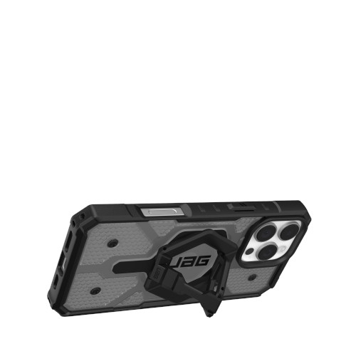 Etui mit Ständer Magnetic Ring UAG Urban Armor Gear Pathfinder Clear MagSafe Bundle für Apple iPhone 16 Pro Max (ash)