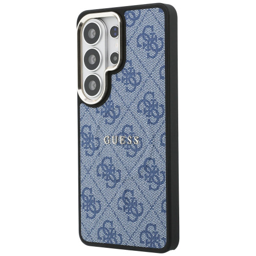 Etui Guess 4G Embossed Ring MagSafe für Samsung Galaxy S26 Ultra blau