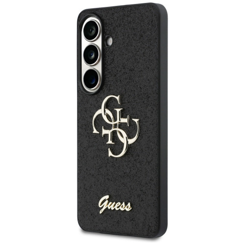Husă Guess Fixed Glitter Big 4G Metal Logo pentru Samsung Galaxy S26 neagră