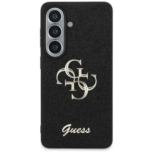 Husă Guess Fixed Glitter Big 4G Metal Logo pentru Samsung Galaxy S26 neagră