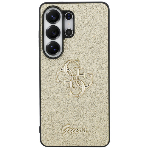 Etui Guess Fixed Glitter Big 4G Metal Logo für Samsung Galaxy S26 Ultra gold