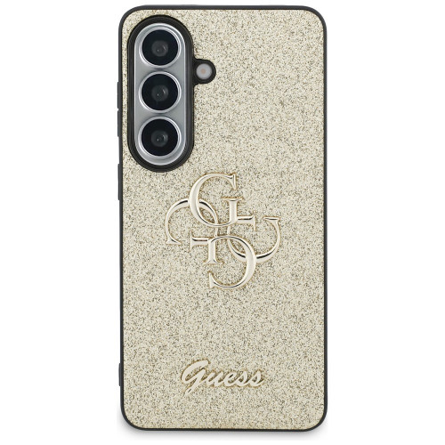 Etui Guess Fixed Glitter Big 4G Metal Logo do Samsung Galaxy S26 złoty