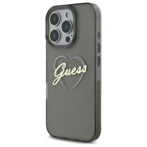 Case Guess for Apple iPhone 16 Pro hardcase IML Heart black