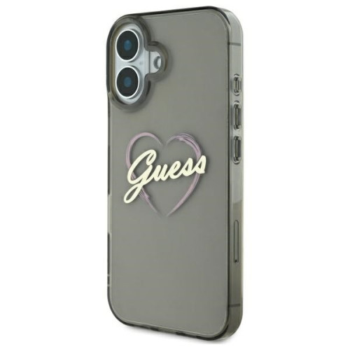 Case Guess for Apple iPhone 16 Plus hardcase IML Heart black