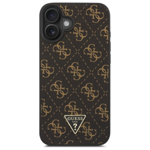 Carcasa Guess pentru Apple iPhone 16 Plus hardcase New 4G Triangle neagră