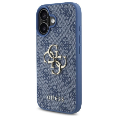 Husa Guess pentru Apple iPhone 16 hardcase 4G Big Logo albastră
