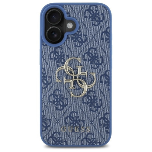 Husa Guess pentru Apple iPhone 16 hardcase 4G Big Logo albastră