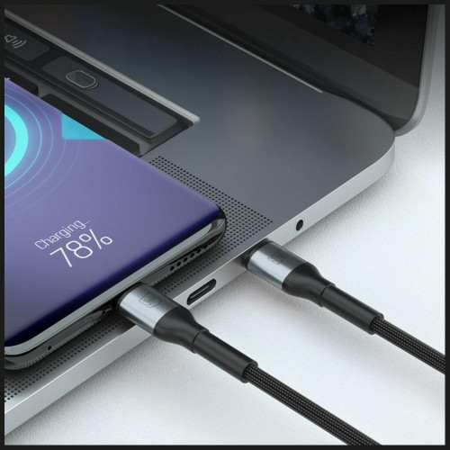 Cable 3MK Hyper Cable N-SERIES USB-C to USB-C 50cm PD 3.0 QC 3.0 20V/3A 60W black