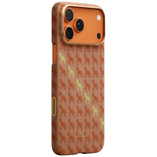 PITAKA Happiness Rides Edge Case MagSafe for Apple iPhone 17 Pro amber