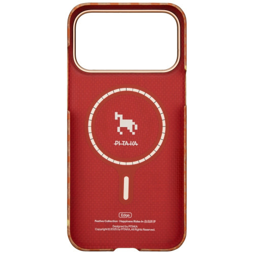 PITAKA Happiness Rides Edge Case MagSafe for Apple iPhone 17 Pro amber