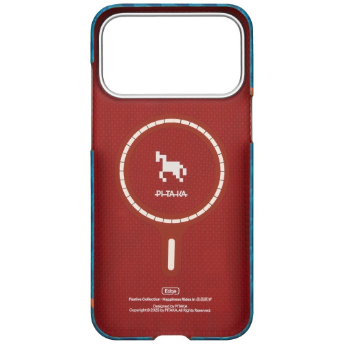 PITAKA Happiness Rides Edge Case MagSafe for Apple iPhone 17 Pro indigo
