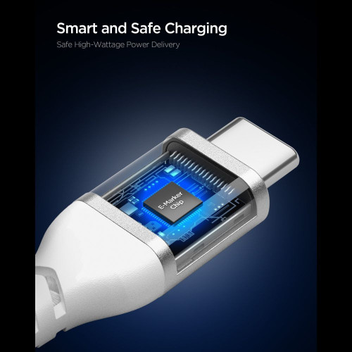 Kabel Spigen EB10010CCA Essential USB-C / USB-C Cable 100W 100cm White