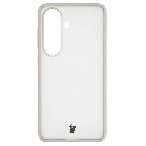 Etui + szkło hartowane Bizon Angelo Pack do Samsung Galaxy S26, przydymione z beżową ramką