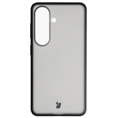 Etui + szkło hartowane Bizon Angelo Pack do Samsung Galaxy S26, przydymione z czarną ramką