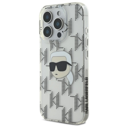 Case Karl Lagerfeld for Apple iPhone 16 Pro hardcase IML Karl Head Electroplated transparent