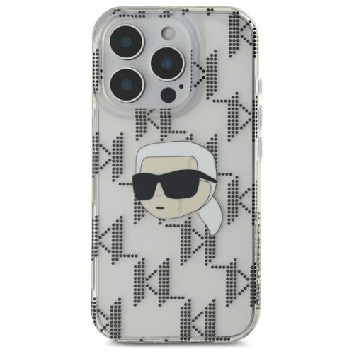 Case Karl Lagerfeld for Apple iPhone 16 Pro hardcase IML Karl Head Electroplated transparent