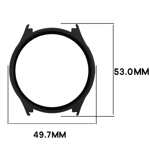 Hülle mit Glas für die Bizon Case Watch Adamo für Xiaomi Watch 5, matt schwarz