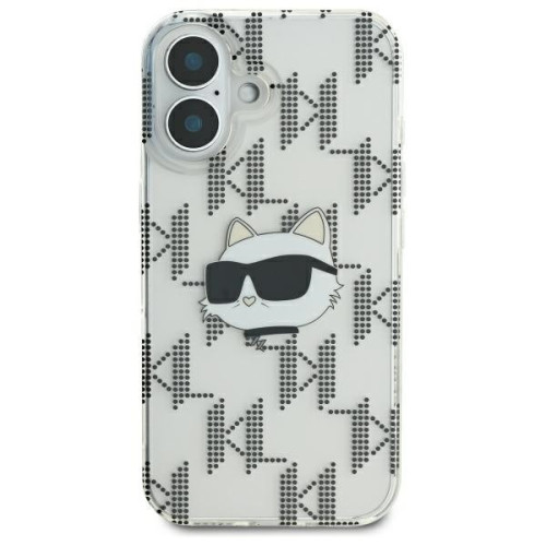 Husa Karl Lagerfeld pentru Apple iPhone 16 hardcase IML Choupette Head Electroplated transparentă
