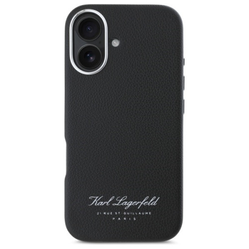 Husa Karl Lagerfeld pentru Apple iPhone 16 hardcase hotel RSG negru