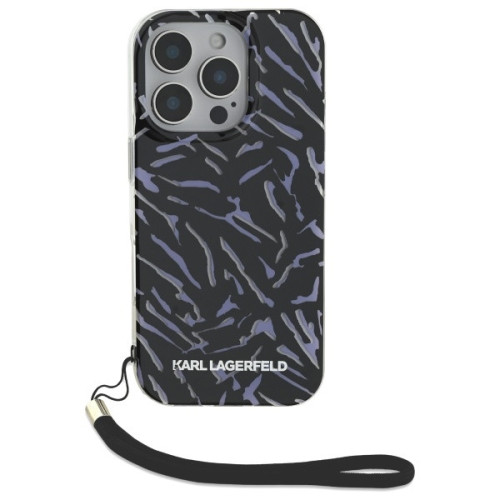 Etui Karl Lagerfeld do Apple iPhone 16 Pro Max Zebra With Cord fioletowy