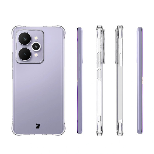 Elastyczne etui + 2x folia na ekran Bizon Case Clear Pack do Oppo Reno 15 Pro