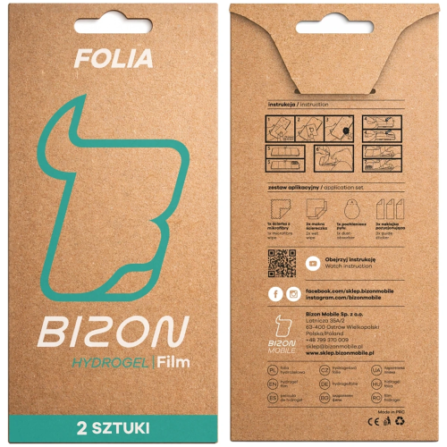 Folia hydrożelowa na ekran Bizon Film Hydrogel Front Duo do Xiaomi POCO F8 Ultra, 2 sztuki