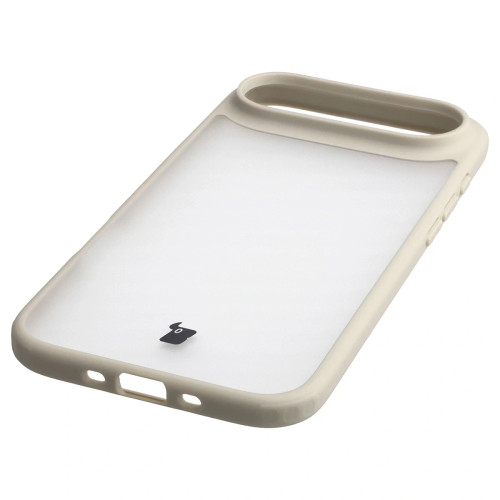 Etui + szkło hartowane Bizon Angelo Pack do iPhone Air, przydymione z beżową ramką