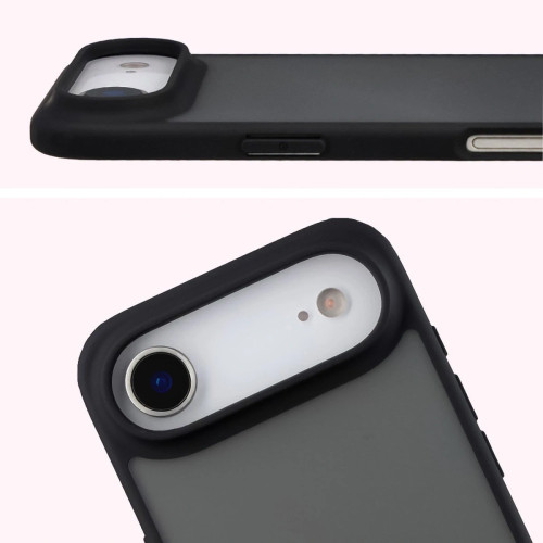 Etui + szkło hartowane Bizon Angelo Pack do iPhone Air, przydymione z czarną ramką