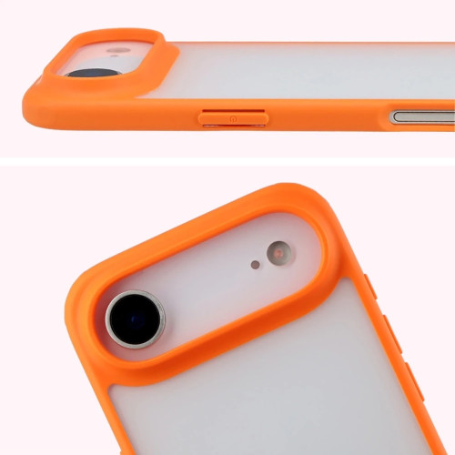 Etui + szkło hartowane Bizon Angelo Pack do iPhone Air, przydymione z pomarańczową ramką