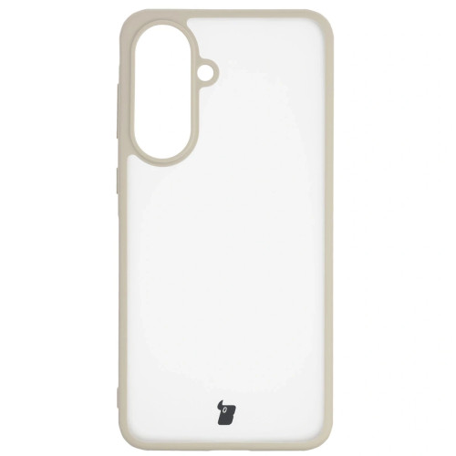 Etui + szkło hartowane Bizon Angelo Pack do Galaxy A57 5G, przydymione z beżową ramką