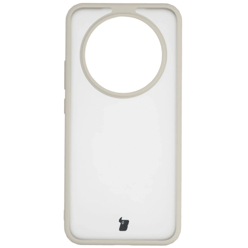 Etui + szkło hartowane Bizon Angelo Pack do Honor Magic8 Lite, przydymione z beżową ramką