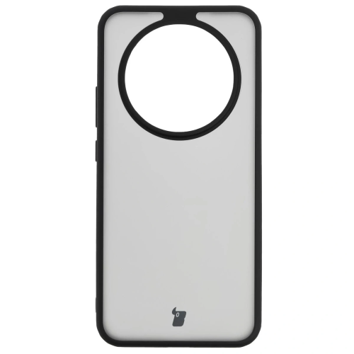 Etui + szkło hartowane Bizon Angelo Pack do Honor Magic8 Lite, przydymione z czarną ramką