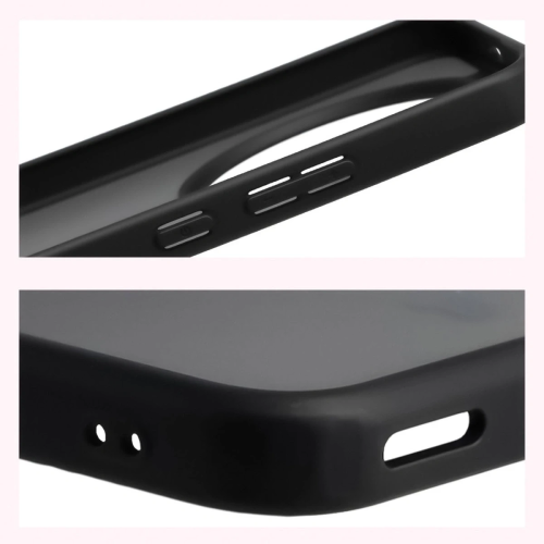 Etui + szkło hartowane Bizon Angelo Pack do Honor Magic8 Lite, przydymione z czarną ramką