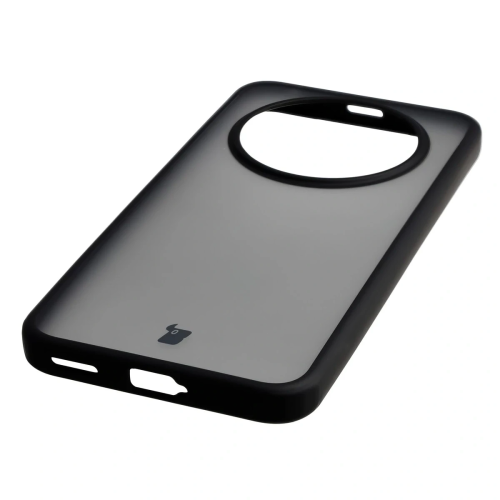 Etui + szkło hartowane Bizon Angelo Pack do Honor Magic8 Lite, przydymione z czarną ramką