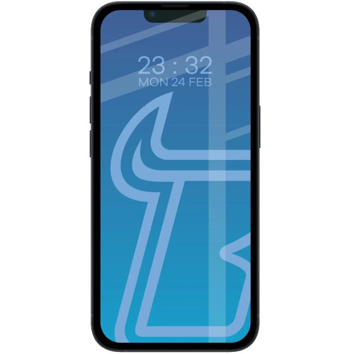 Etui + szkło hartowane Bizon Angelo Pack do iPhone 17, przydymione z granatową ramką