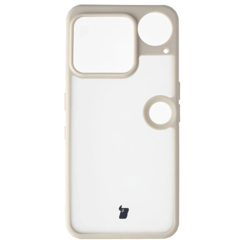 Etui + szkło hartowane Bizon Angelo Pack do Nothing Phone (3), przydymione z beżową ramką