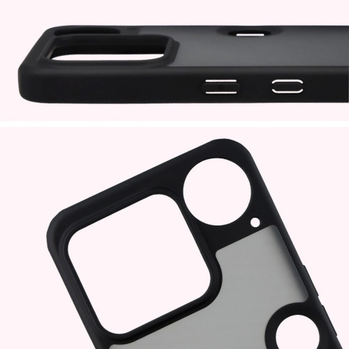 Etui + szkło hartowane Bizon Angelo Pack do Nothing Phone (3), przydymione z czarną ramką