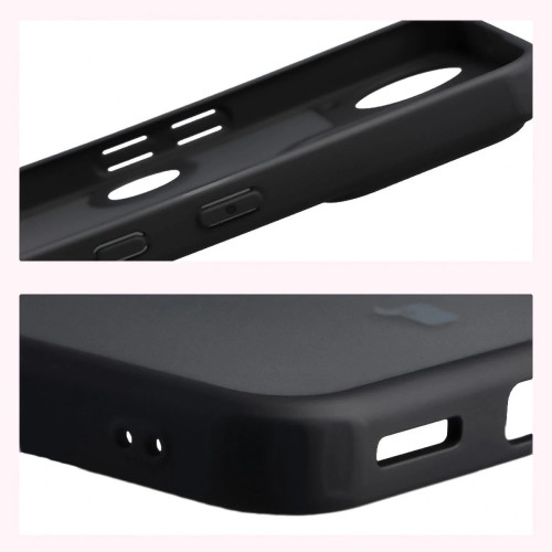 Etui + szkło hartowane Bizon Angelo Pack do Nothing Phone (3), przydymione z czarną ramką