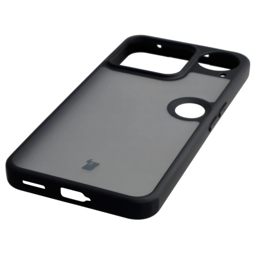 Etui + szkło hartowane Bizon Angelo Pack do Nothing Phone (3), przydymione z czarną ramką