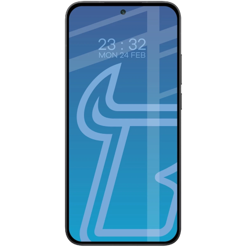 Etui + szkło hartowane Bizon Angelo Pack do Xiaomi POCO F7, przydymione z czarną ramką