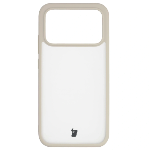 Etui + szkło hartowane Bizon Angelo Pack do Xiaomi POCO F8 Pro, przydymione z beżową ramką