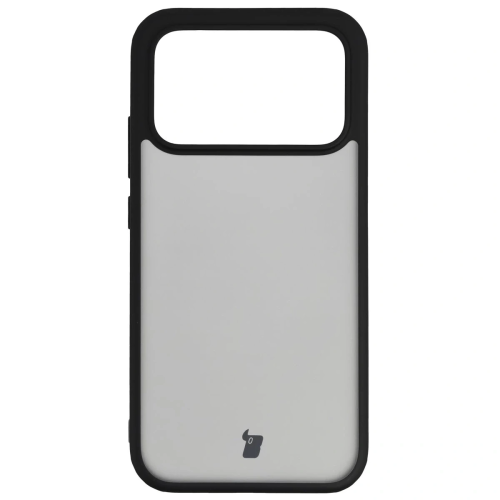 Etui + szkło hartowane Bizon Angelo Pack do Xiaomi POCO F8 Pro, przydymione z czarną ramką