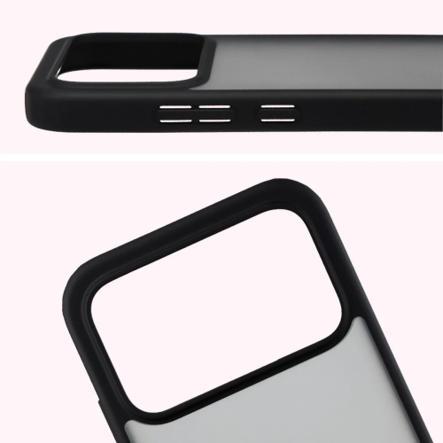 Etui + szkło hartowane Bizon Angelo Pack do Xiaomi POCO F8 Pro, przydymione z czarną ramką