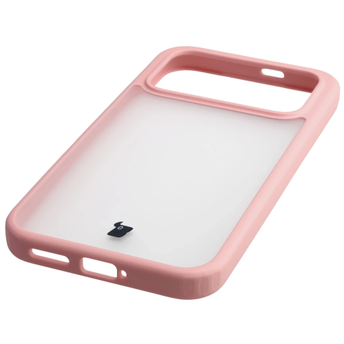 Etui + szkło hartowane Bizon Angelo Pack do Xiaomi POCO F8 Pro, przydymione z jasnoróżową ramką