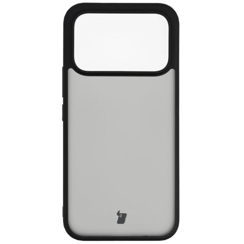 Etui + szkło hartowane Bizon Angelo Pack do Xiaomi POCO F8 Ultra, przydymione z czarną ramką