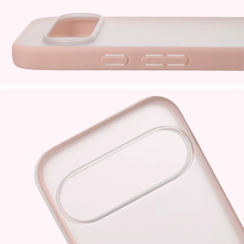 Etui + szkło hartowane Bizon Angelo Pack do Google Pixel 10 / 10 Pro, przydymione z różową ramką