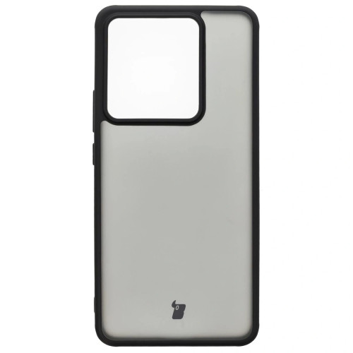 Etui + szkło hartowane Bizon Angelo Pack do Realme GT 7 / 7T, przydymione z czarną ramką