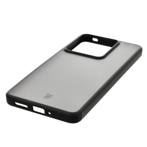 Etui + szkło hartowane Bizon Angelo Pack do Realme GT 7 / 7T, przydymione z czarną ramką